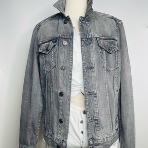 ALLSAINTS Unisex Gray Maxwell Denim Jacket M